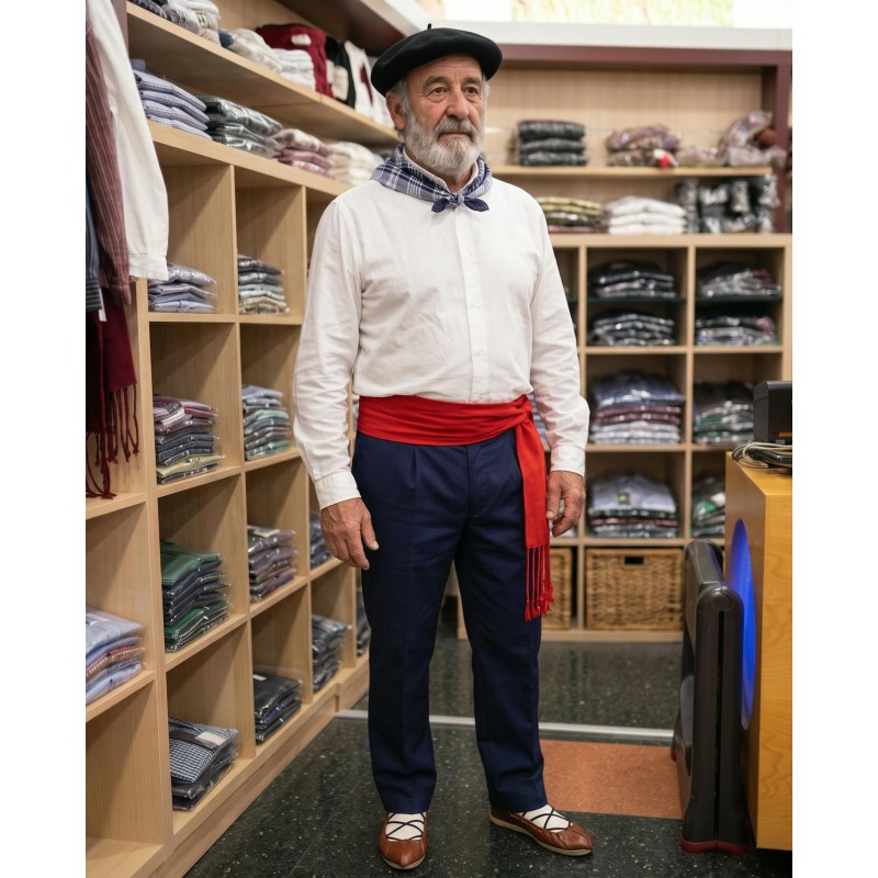 Traje Vasco Hombre Arrantzale Clásico Azul