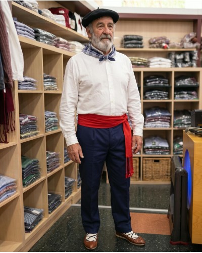 Traje Vasco Hombre Arrantzale Clásico Azul