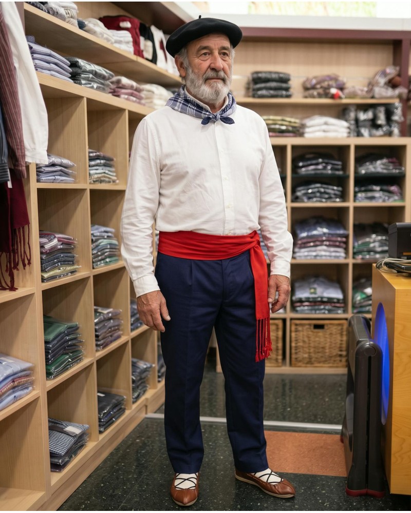 Traje vasco hombre arrantzale clásico azul - traje de baserritarra tradicional regional vasco