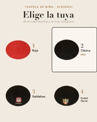 Boina vasca clásica de niño - txapela infantil de lana para traje de baserritarra vasco O278