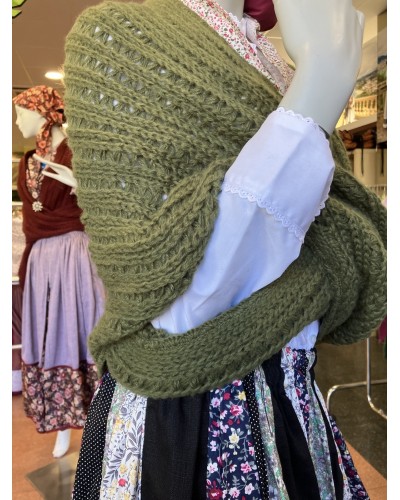 Emakumezkoen tokila luze belar berdea puntuzkoa