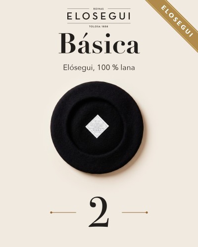 Elósegui oinarrizko txapela, % 100 artilea, zortzietatik 2.a