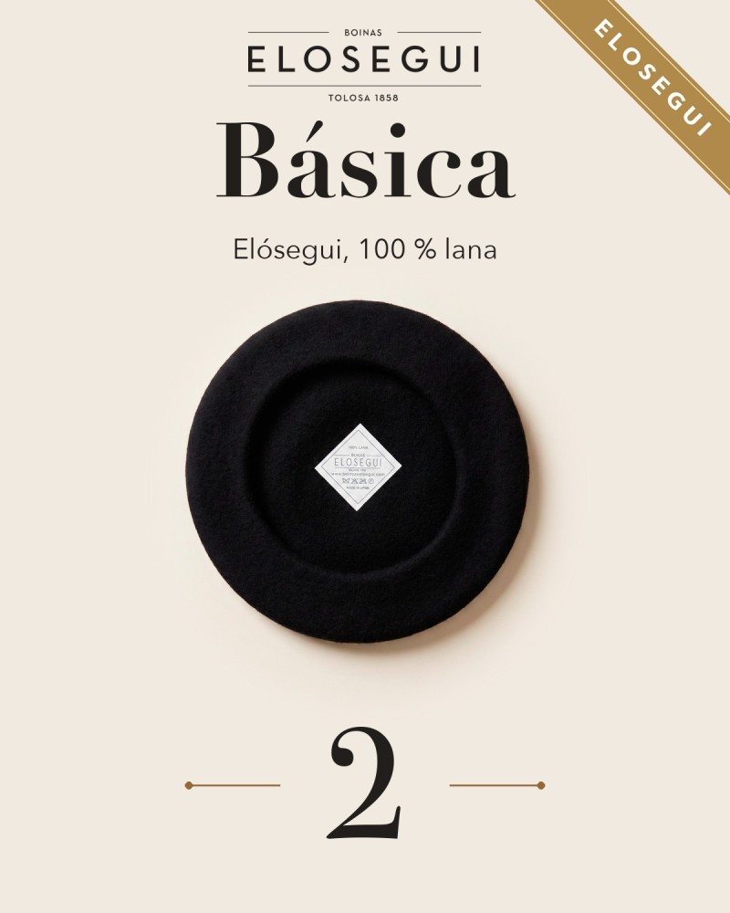 Elósegui oinarrizko txapela, % 100 artilea, zortzietatik 2.a