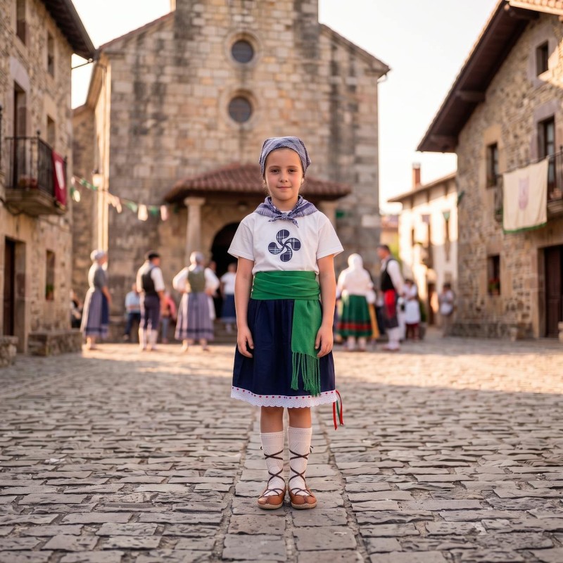 Traje vasco de niña para las fiestas desde 44 € | Zorion