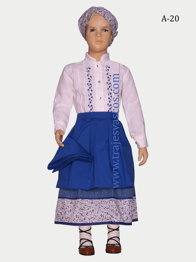 Conjunto completo de aldeana para niña modelo A20