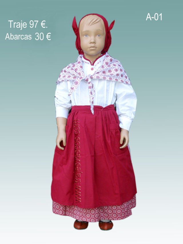 Conjunto niña Euskal Jantziak A01