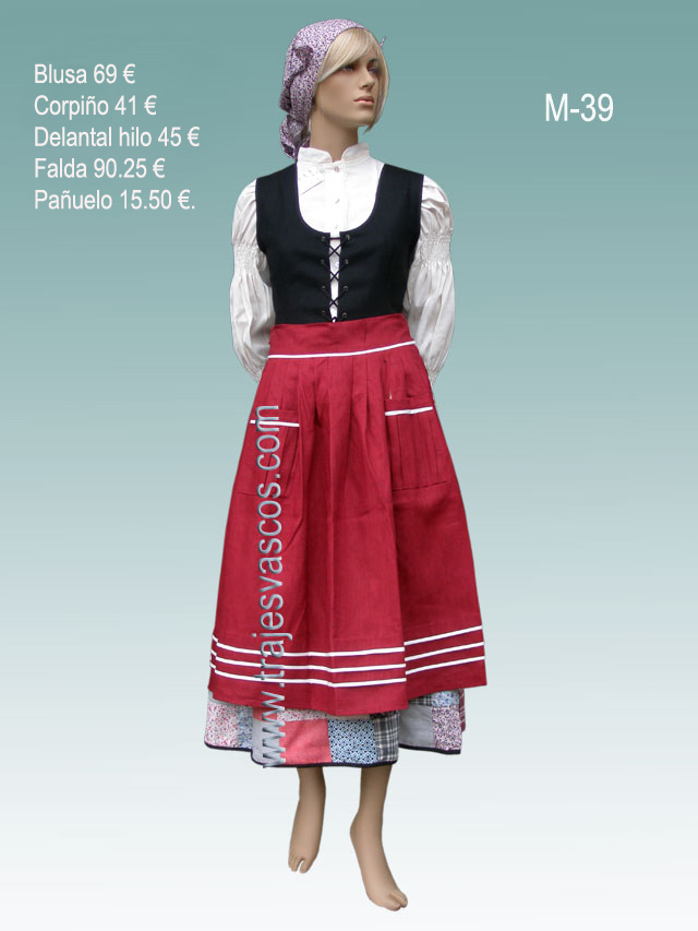 Traje regional vasco para mujer M39