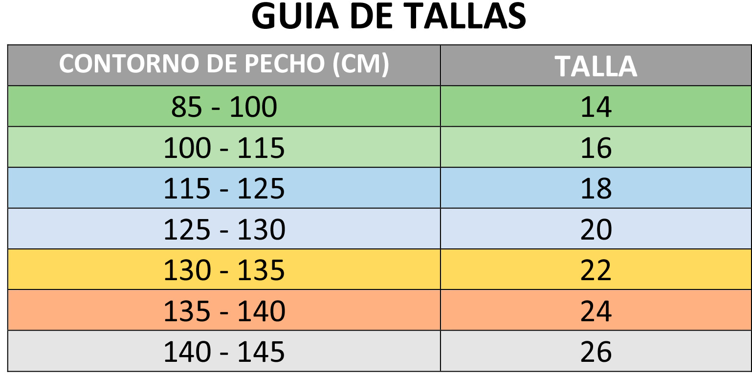 Guía de tallas Kaikus