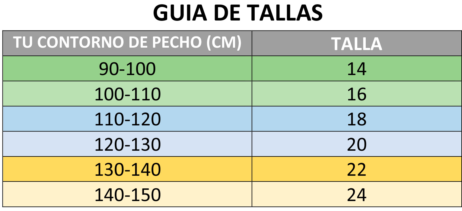 Guía de tallas Kaikus